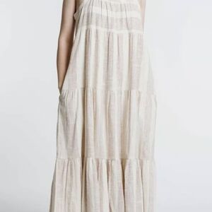 Tiered Cream Maxi Dress